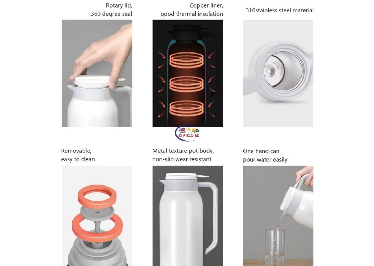 Xiaomi Mijia VIOMI 1500ML Thermos Stainless Steel Flask