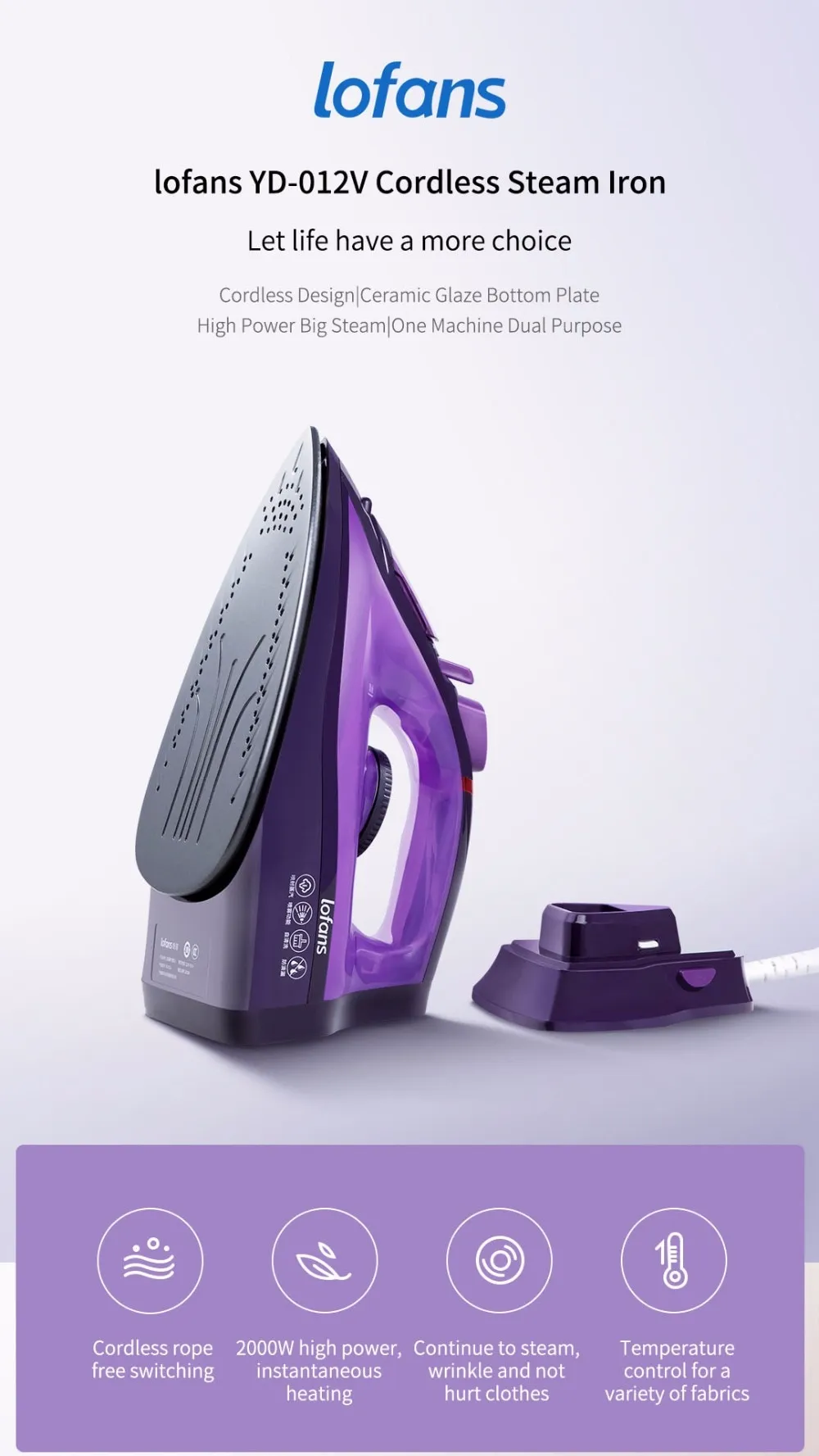Cordless Electric Steam Iron