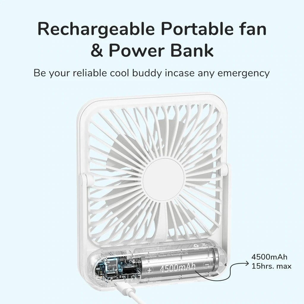 JISULIFE Portable Ultra-slim Table Fan (FA26A)