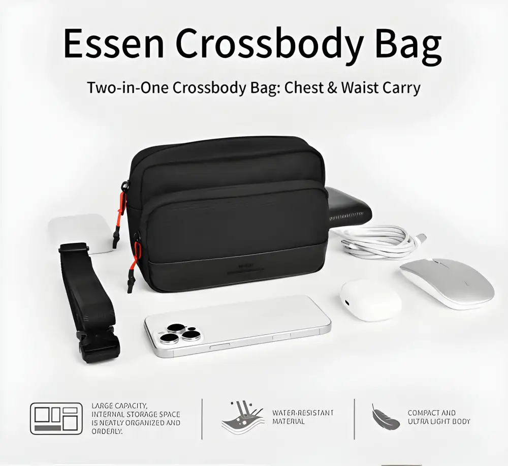 WiWU Essen 2-in-1 Crossbody Bag Travel Pouch