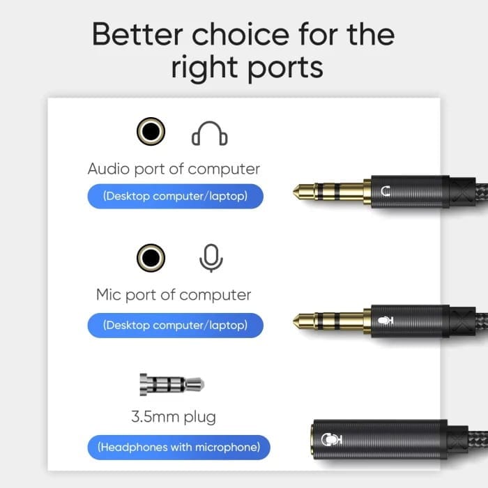 JOYROOM SY-A05 2 in 1 Y-splitter headphone adapter