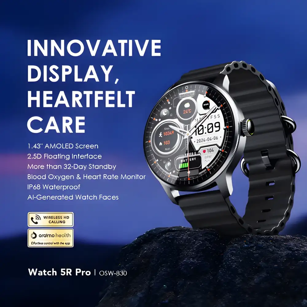 oraimo Watch 5R Pro BT Calling Smartwatch (OSW-830)