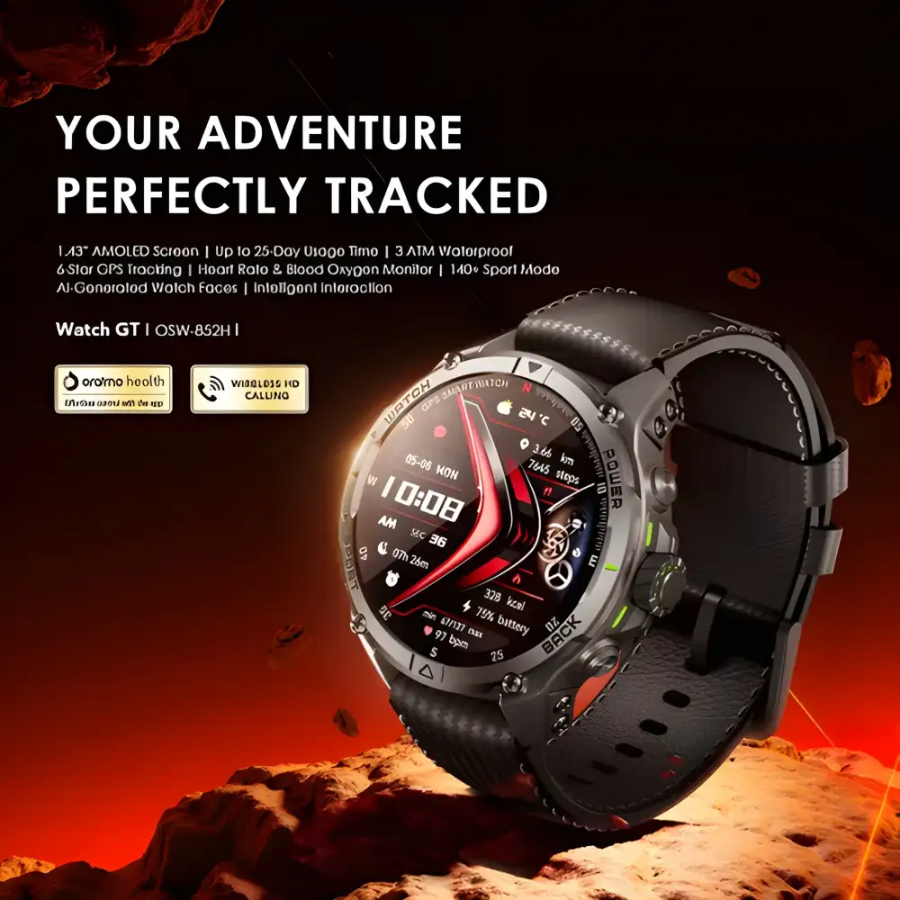 Oraimo Watch GT BT Calling Smart Watch (OSW-852H)