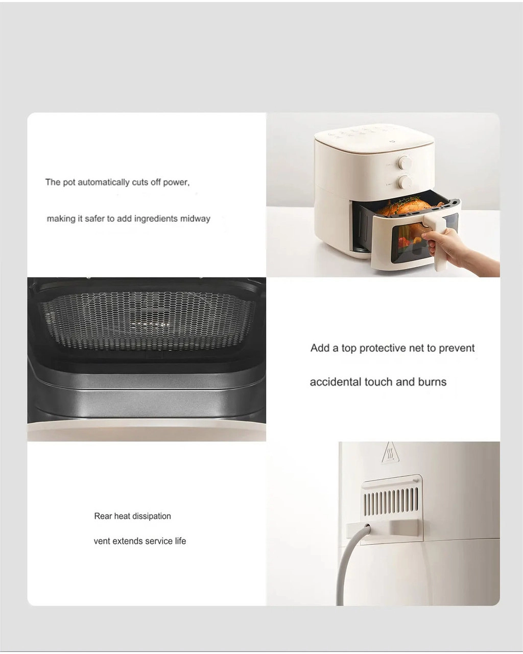 Xiaomi Mijia Air Fryer N1 5L Multifunctional Baking Roasting Steam 1200W MAF11