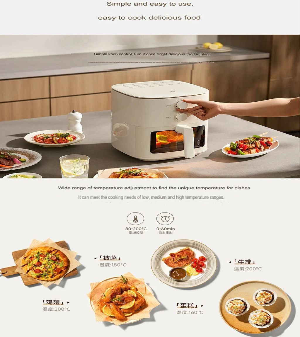 Xiaomi Mijia Air Fryer N1 5L Multifunctional Baking Roasting Steam 1200W MAF11