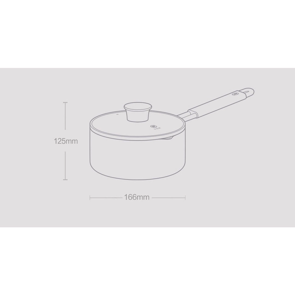 Xiaomi Zhiwu Zhiwuzhu Youpin Non-stick Milk Pot Sauce Pan Pot Induction Cooker Pot GJT04CM (16cm)