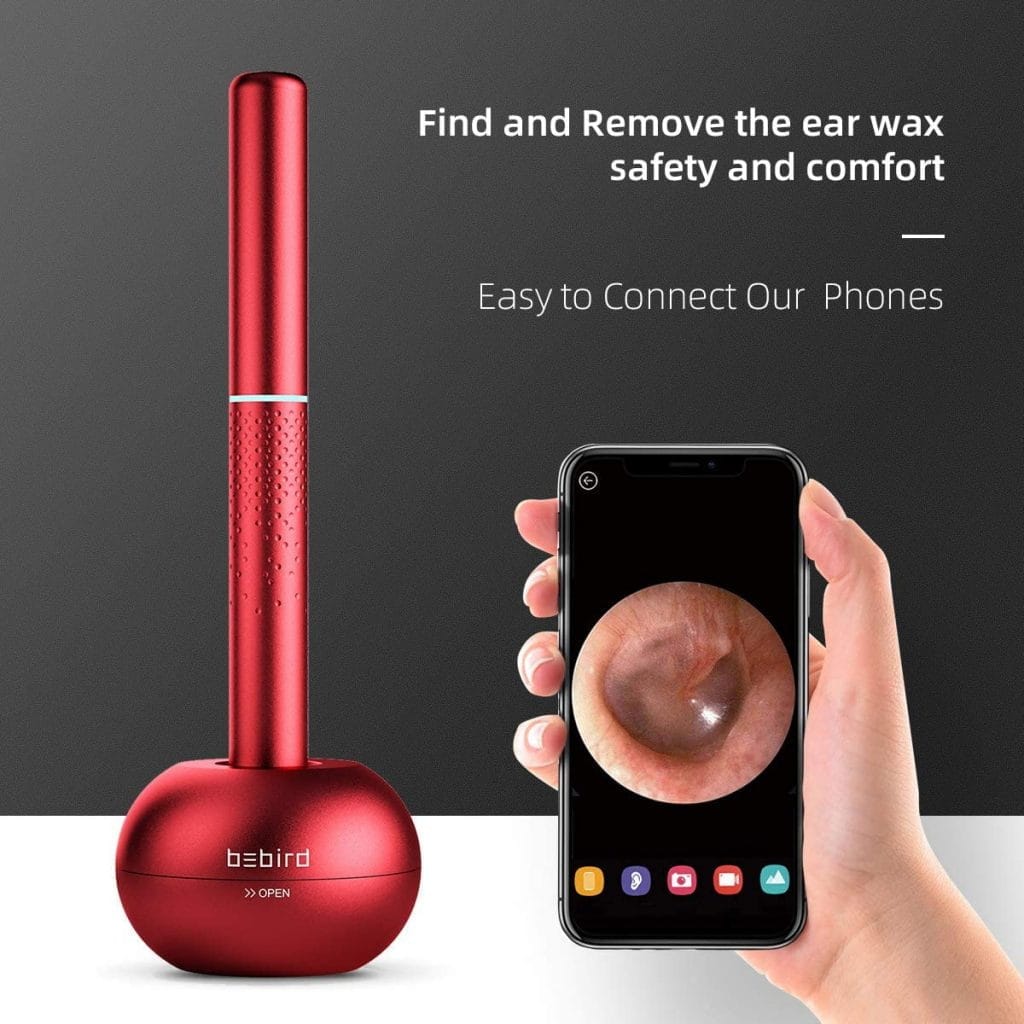 Xiaomi Bebird M9 Pro Smart Visual Ear Cleaner Stick: Feature: Made of PC and silicone material, the ear stick head is soft and comfortable 300w high precision endoscope, easy to dive into the small ear canal Magnetic charging base, 1.5 hours fast charge can be used for 60 days Four axis intelligent directional gyroscope, exquisite ear picking at any angle Lens bore only 3.5mm, special designed for children and people with small ears High-Tech WiFi Chip 19pcs secret ear parts to need your different needs Come with magnetically charged base, easy and convenient to charge and storage Intelligent visual ear stick, suitable for elderly and children Base accessory storage box : Easy to store, convenient and not messy . Use the scene to change the ear spoon head anytime, anywhere Specification: Brand: Xiaomi Product Name M9 Pro Intelligent Visual Ear Pick Rod Network Standards: IEEE 802.11 b/g/n Antenna: Built-in FPC Antenna Working Frequency: 2.4 GHz Image Transmission Rate: 30fps Working Environment Temperature: -10~50 Centigrade Battery: 350mAh Battery Life Approx 90 Minute Charge time: 1.5h Input Current: DC 5V 300mA Inside Diameter of Lens: 4.5mm Optimum Focal Length: 1.5 – 2cm Pixel: 3 Million Gravity Sensor: 4 Axis Host Weight 32g ( Without Base)