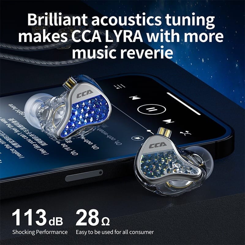 CCA LYRA HiFi Single Dynamic Driver In-ear Earphone