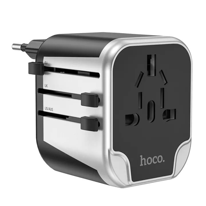 Hoco AC5 2USB+1Socket Universal Travel Adapter Hoco AC5 2USB+1Socket Universal Travel Adapter
