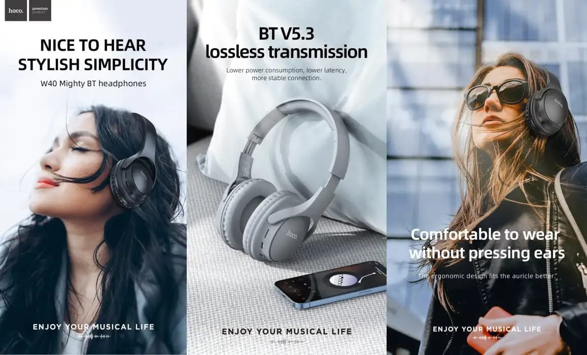 Hoco W40 Stereo Wireless Headphone
