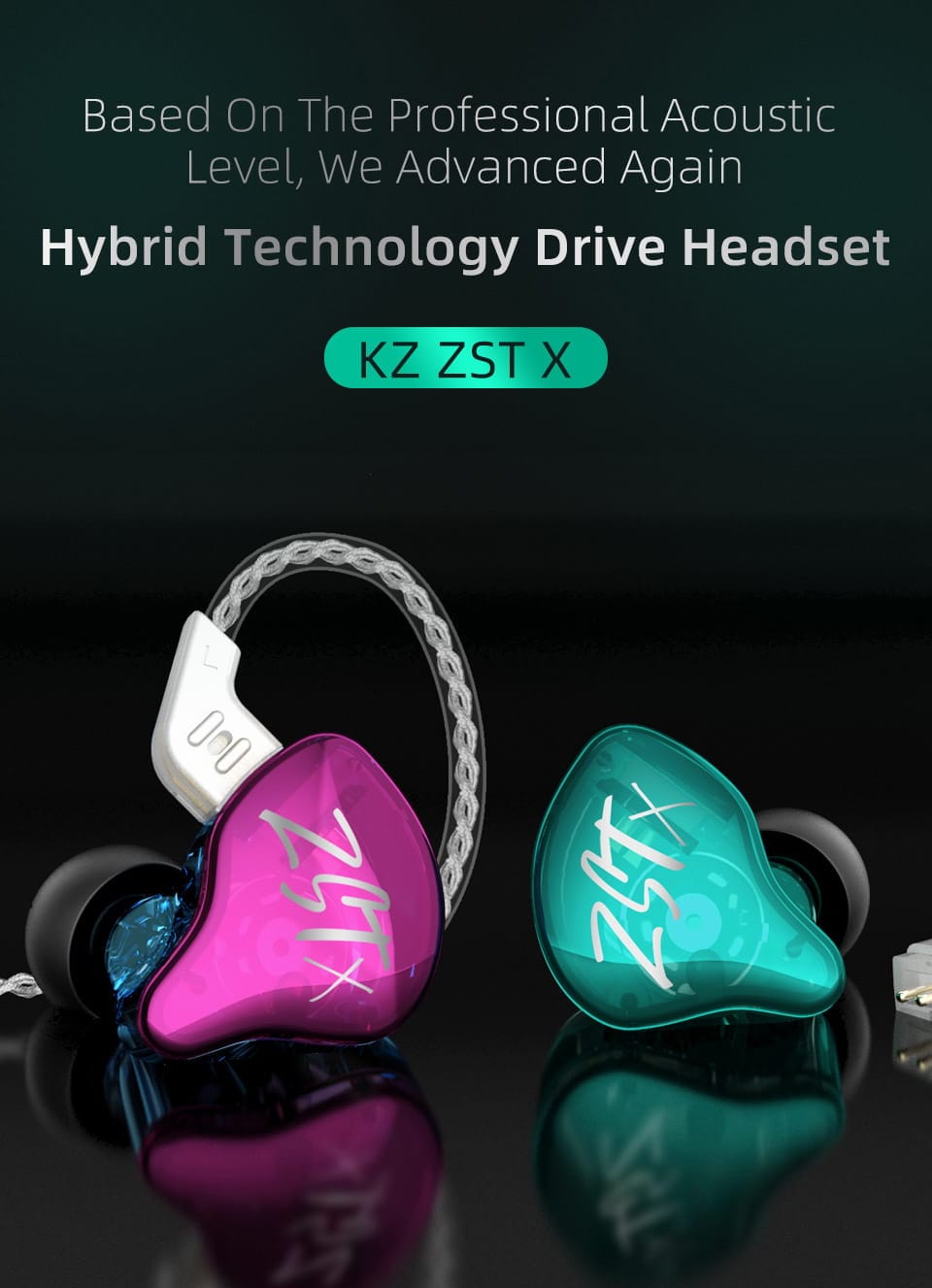 KZ ZST X 1BA+1DD Hybrid Unit In-ear Earphone
