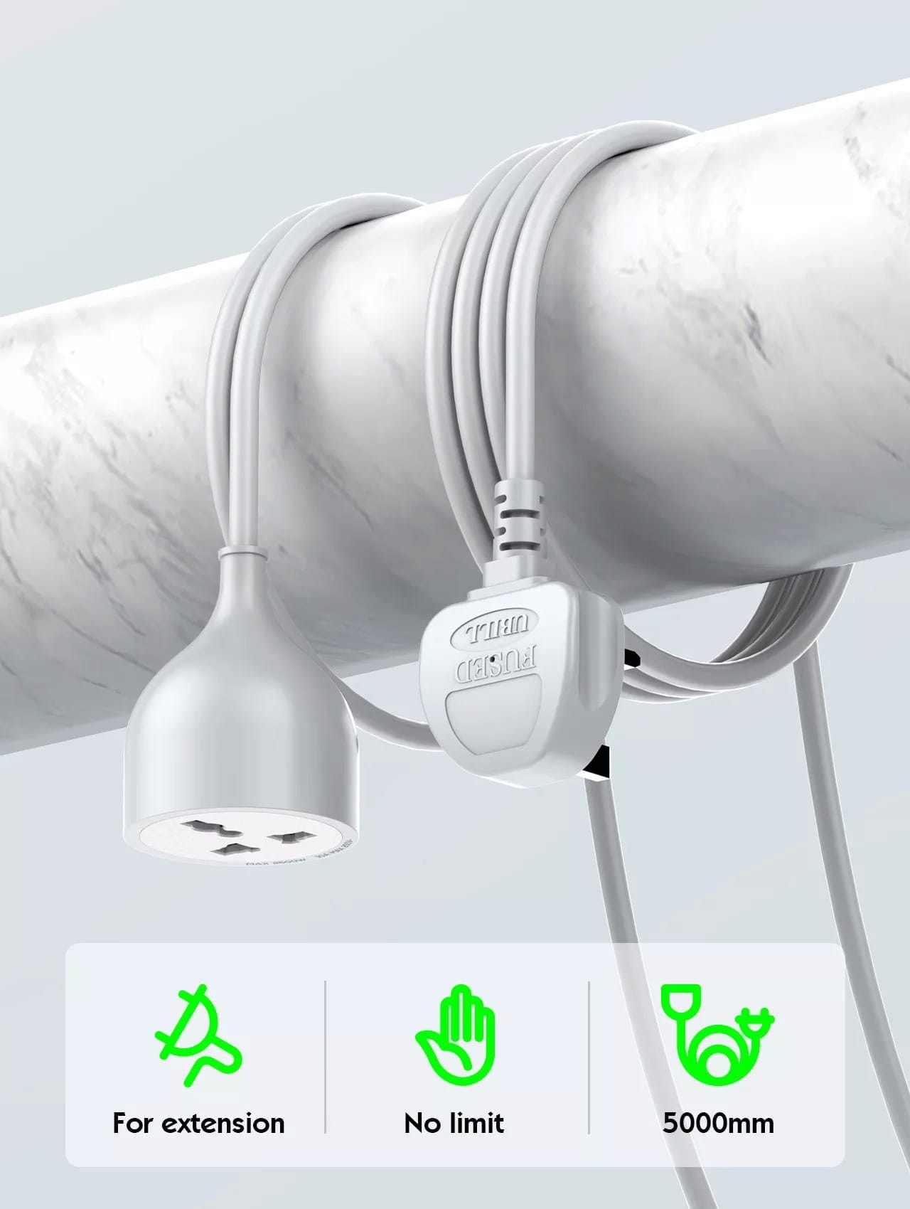 LDNIO SC1017 Universal Power Strip with Extension Power Cord 5m