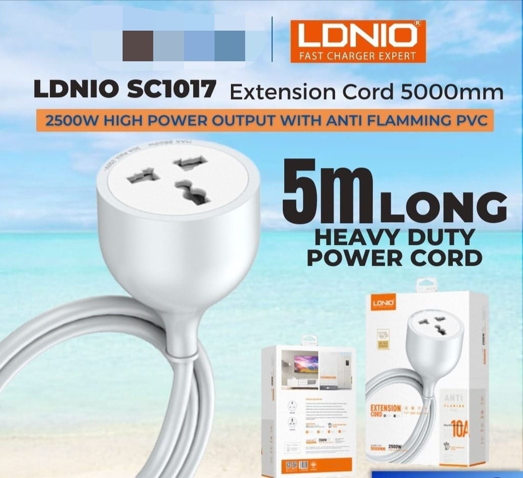 LDNIO SC1017 Universal Power Strip with Extension Power Cord 5m