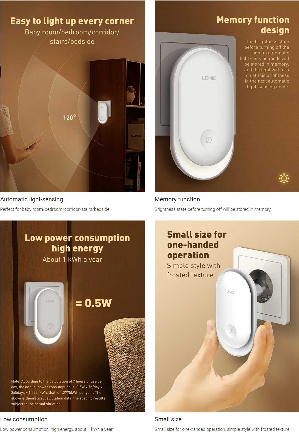 LDNIO Intelligent Sensor Night Light Y1
