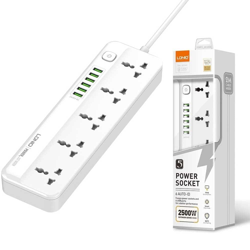 LDNIO SC5614 Power Strip 5 AC Outlets and 6 USB Ports LDNIO SC5614 Power Strip 5 AC Outlets and 6 USB Ports