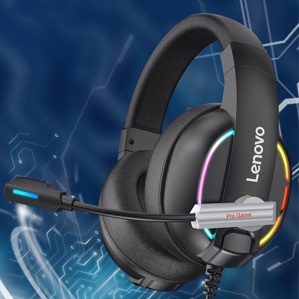 Lenovo HU75 Color LED Adjustable wired Gaming Headset with Microphone