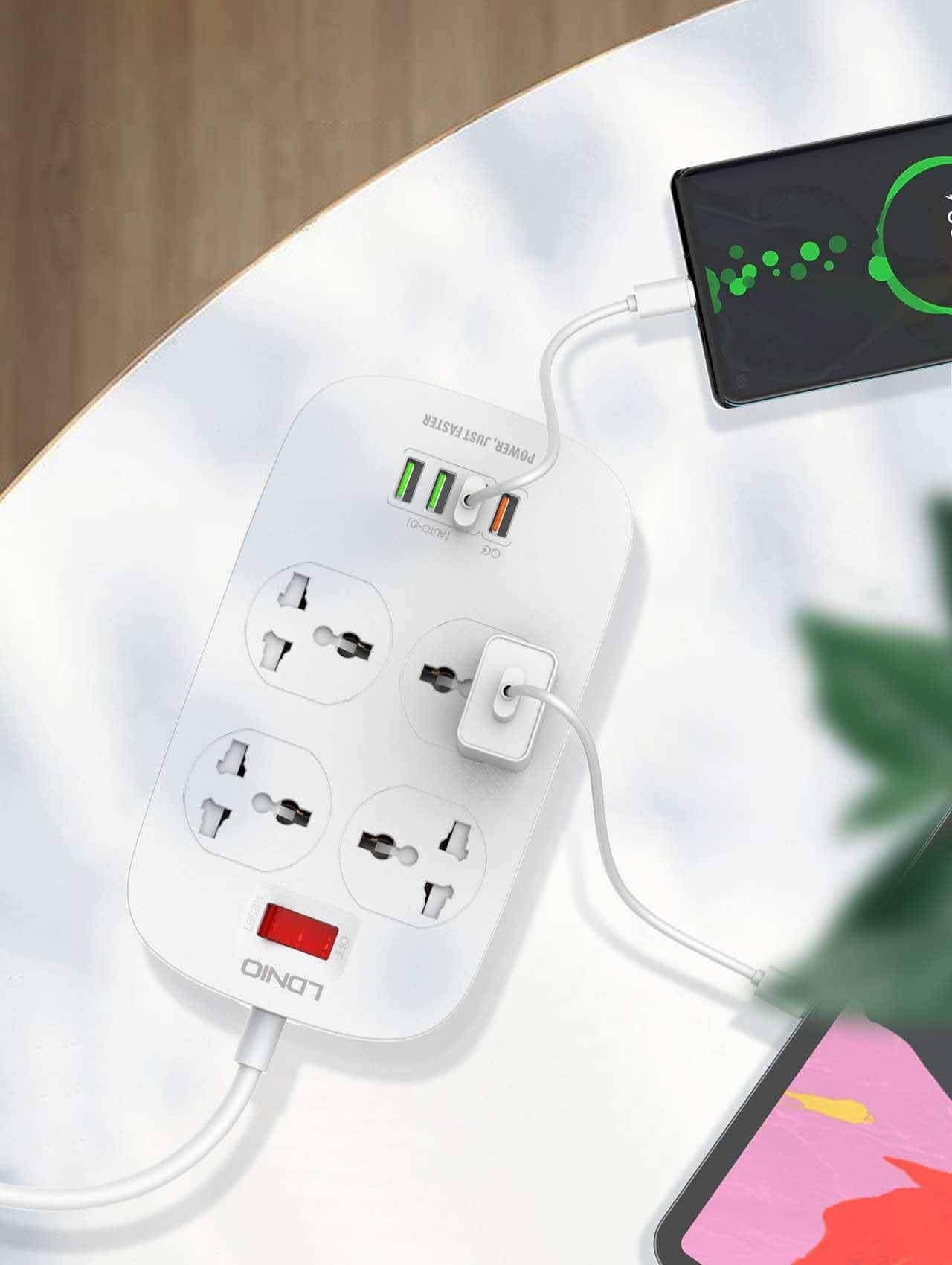 LDNIO SC4407 Power Socket 4 USB QC3.0