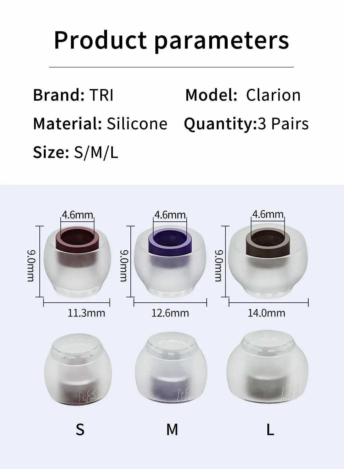 TRI Clarion Wide Bore Eartips