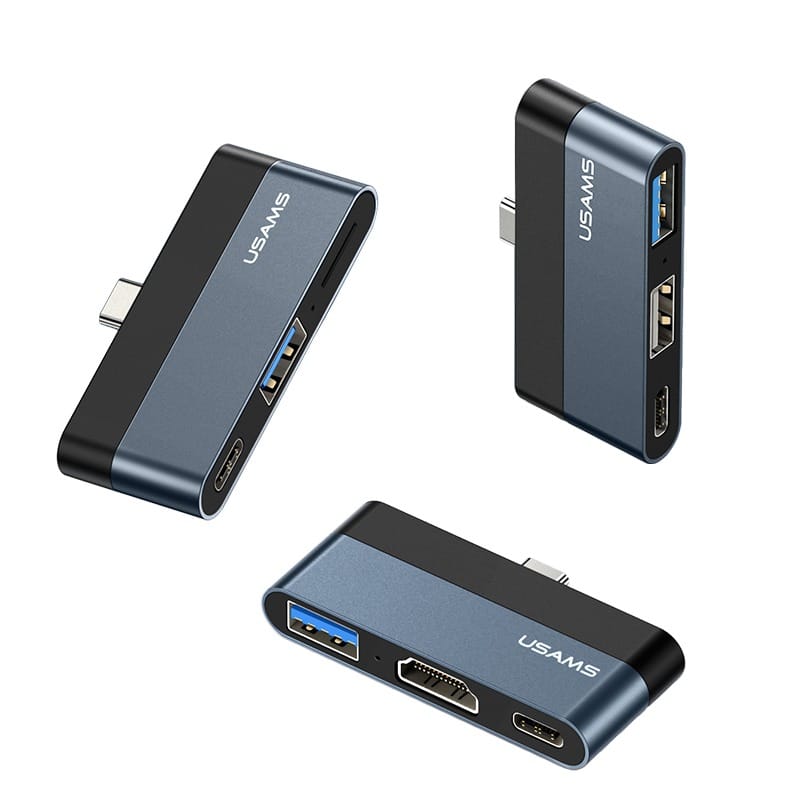 USAMS US-SJ492 Type-C to USB 3.0 + HDMI +Type C Ports Hub USAMS US-SJ492 Type-C to USB 3.0 + HDMI +Type C Ports Hub