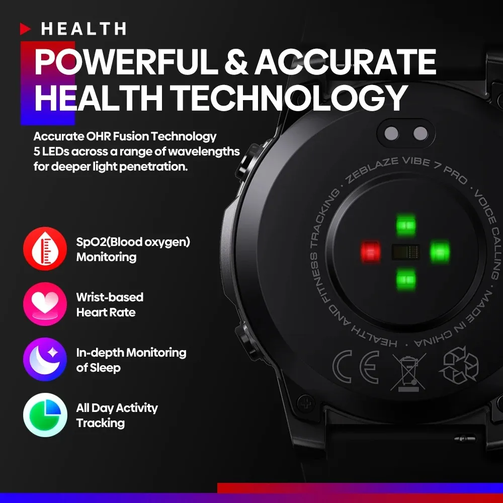 Zeblaze Vibe 7 Pro Military-Grade Smart Watch AMOLED Display