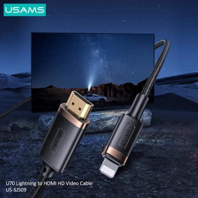 USAMS US-SJ509 U70 Lightning to HDMI HD Video Cable 2m