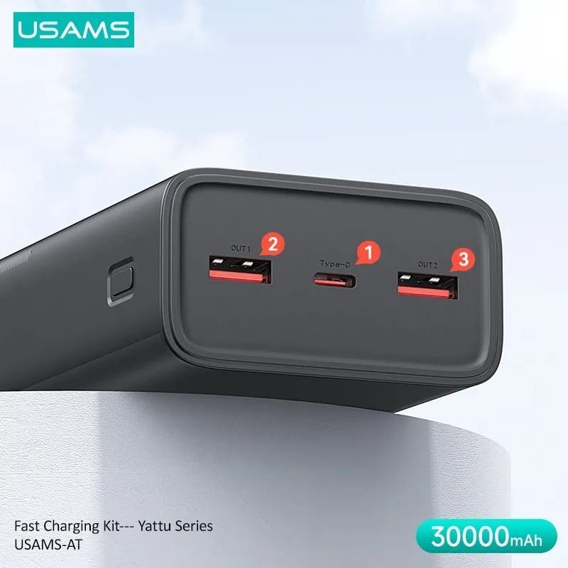 USAMS-AT PB68 65W 30000mAh Power Bank Digital Display