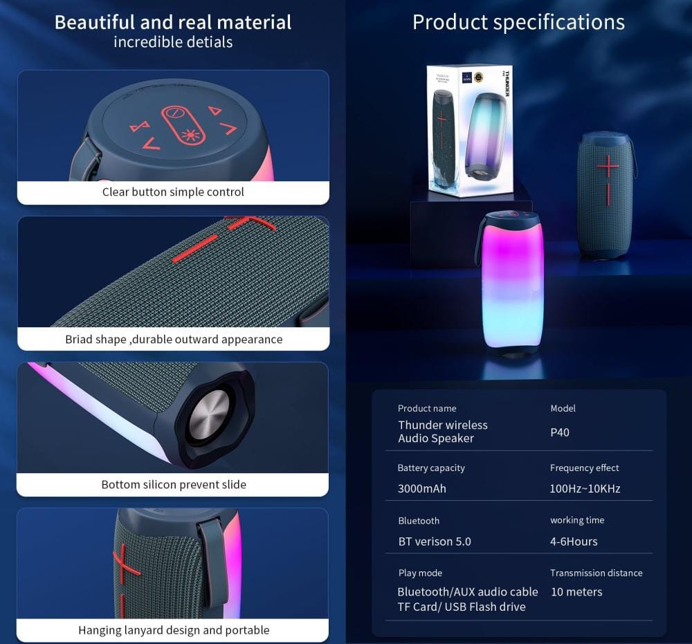 Wiwu P40 Thunder Bluetooth Speaker