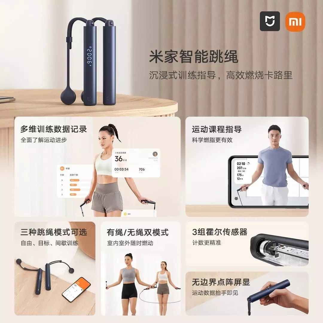 Xiaomi Mijia Smart Skipping Jump Rope Digital Counter With Apps Control
