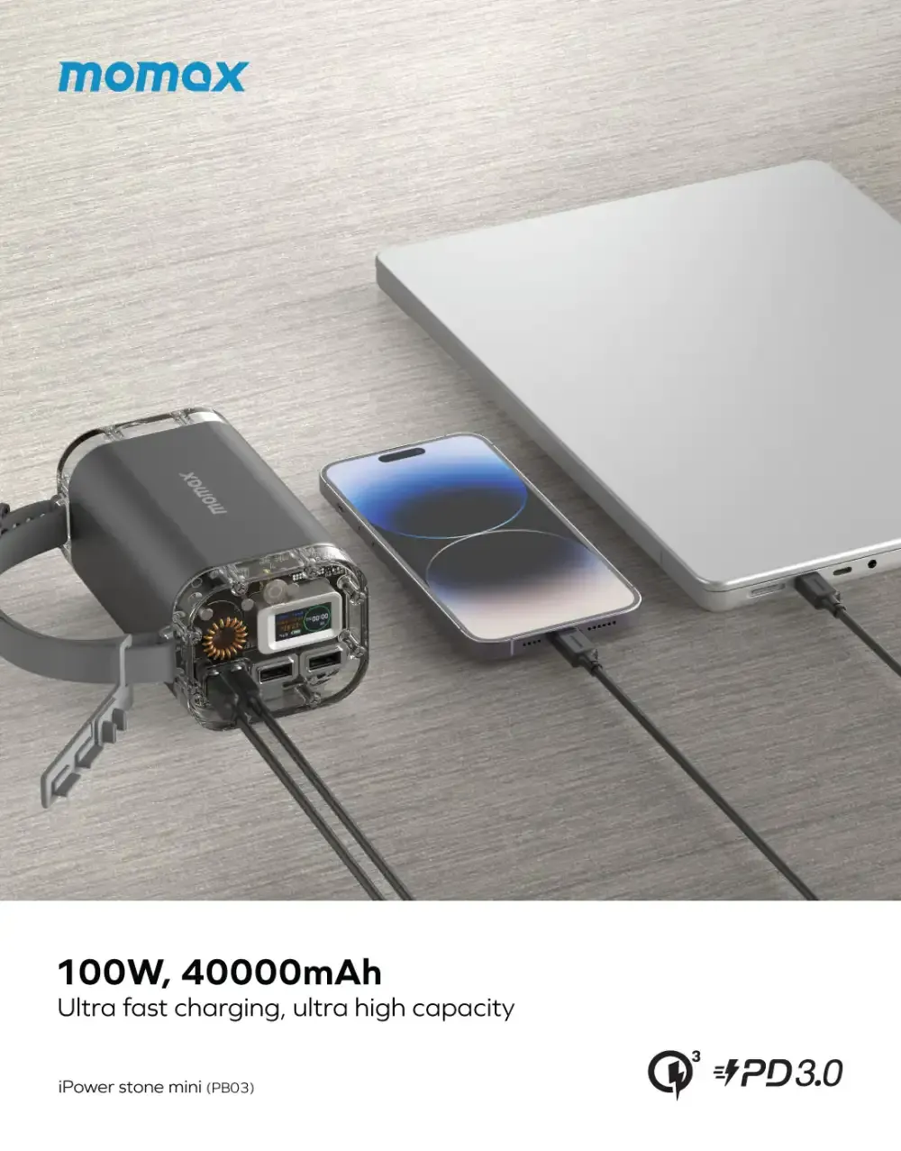 Momax Power Stone Mini Outdoor power station 40000mAh PB03