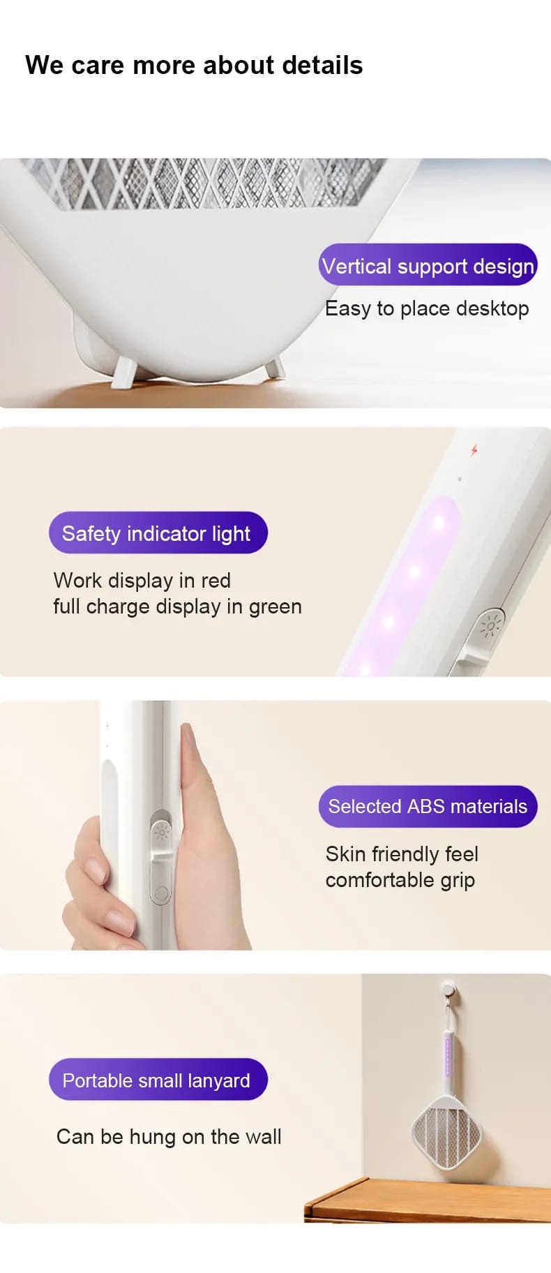 Qualitell Foldable Mosquito Swatter V1 Electric Mosquito Bat