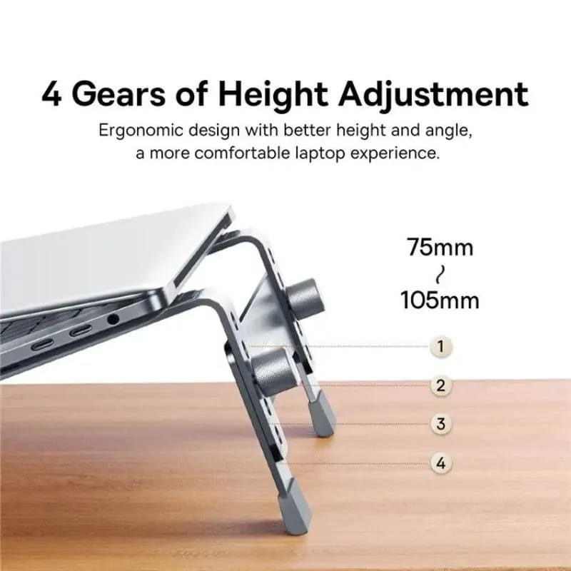 BASEUS Ultrastable Series Aluminum Alloy 4 Gear Adjustable Desktop Laptop Stand