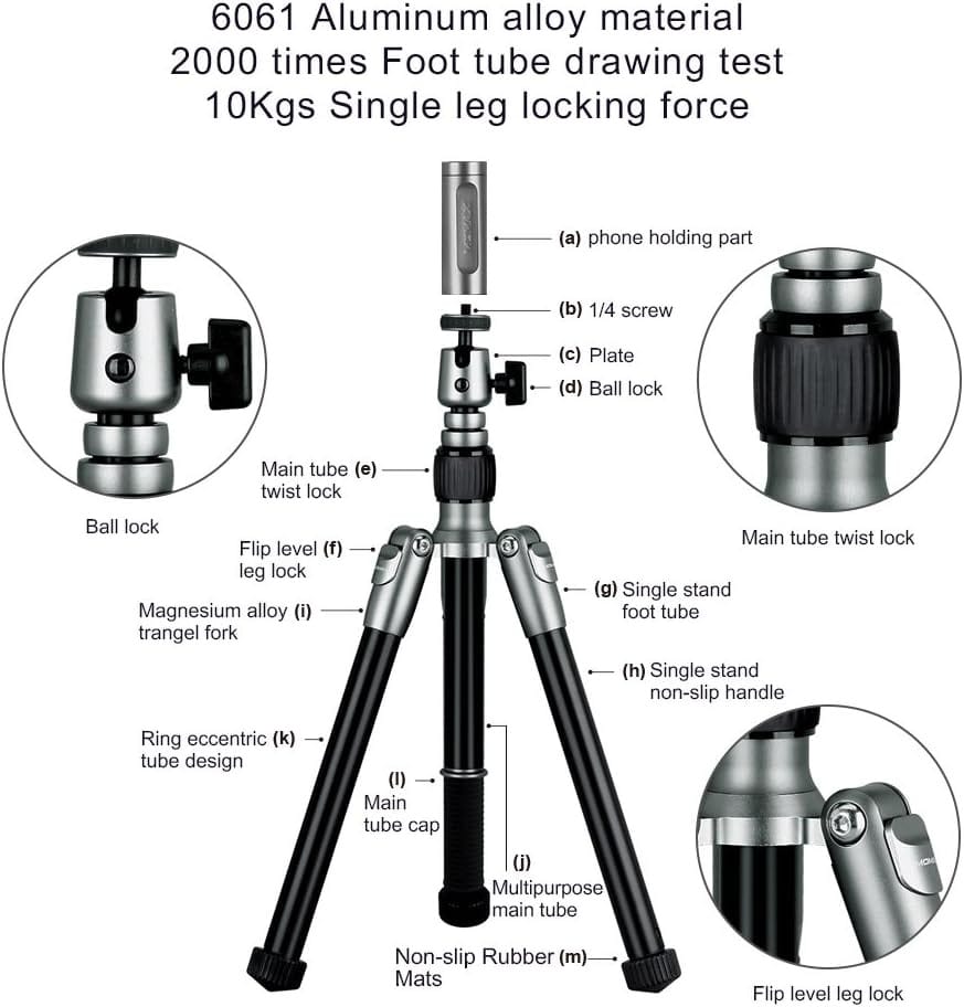 Mimax Tripod Hero TRS7 Portable Lightweight Camera Tripod