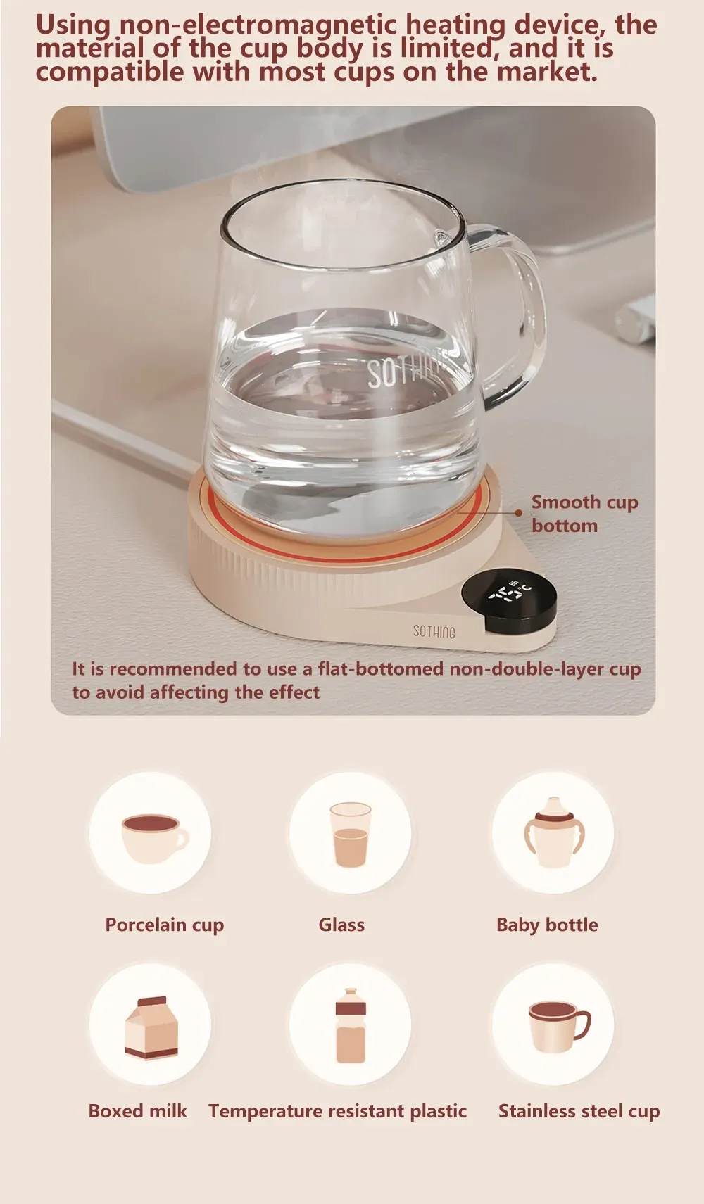 Xiaomi Sothing Heating Coaster Adjustable 3 Gear Heating Pad