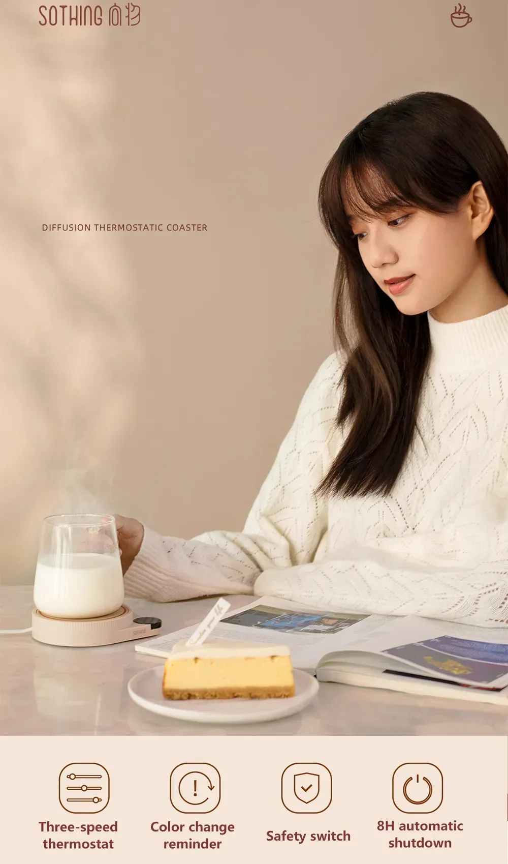Xiaomi Sothing Heating Coaster Adjustable 3 Gear Heating Pad