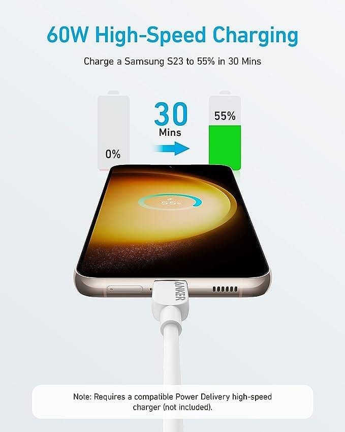 Anker 310 USB-C to USB-C Cable – (3ft) White