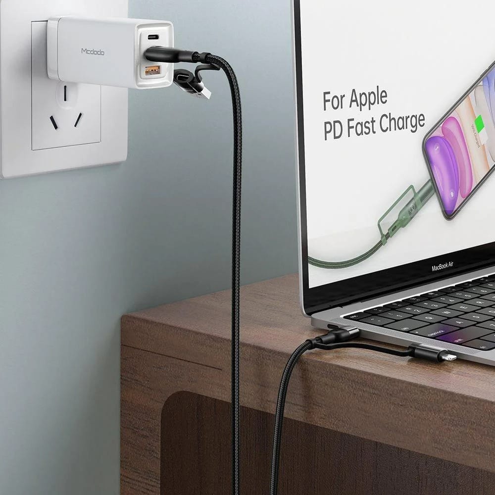 Mcdodo CA-8070 60W 4 in 1 PD Fast Charge Data Cable 1.2M