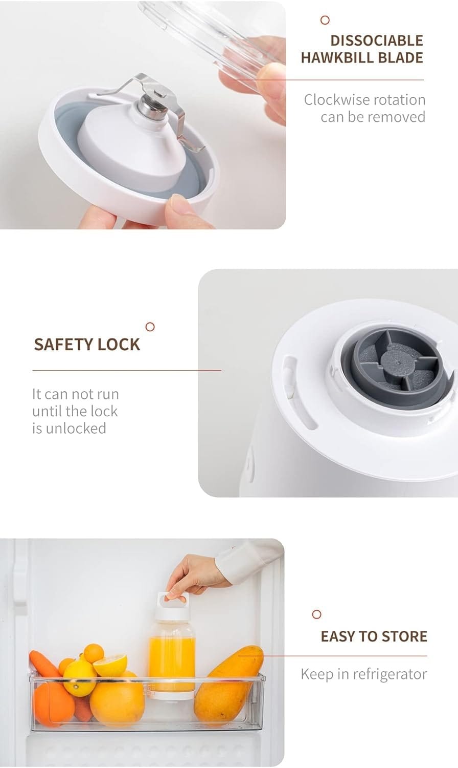 VITAMER VIT-S011 500ML Portable Juicer Cup Pro Electric Automatic Mixing