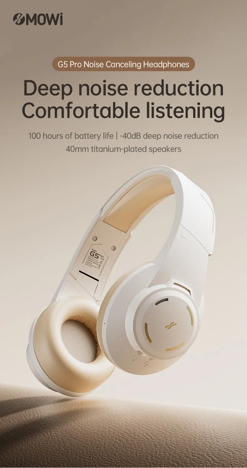 Plextone G5 PRO 40dB ANC Headphone