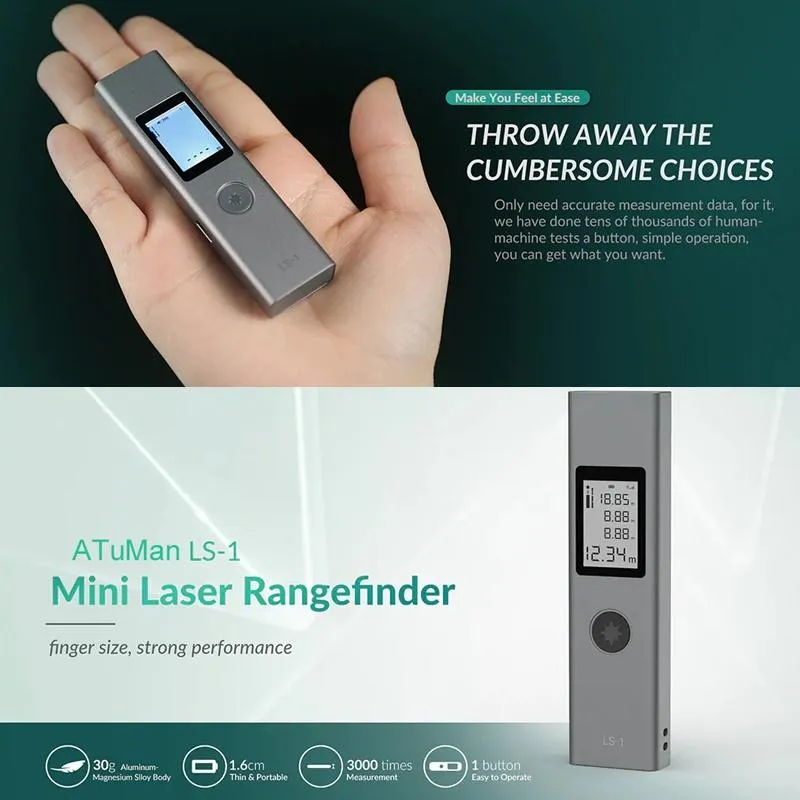 Xiaomi ATuMan DUKA LS-P Rechargeable Digital Laser Rangefinder Distance Meter
