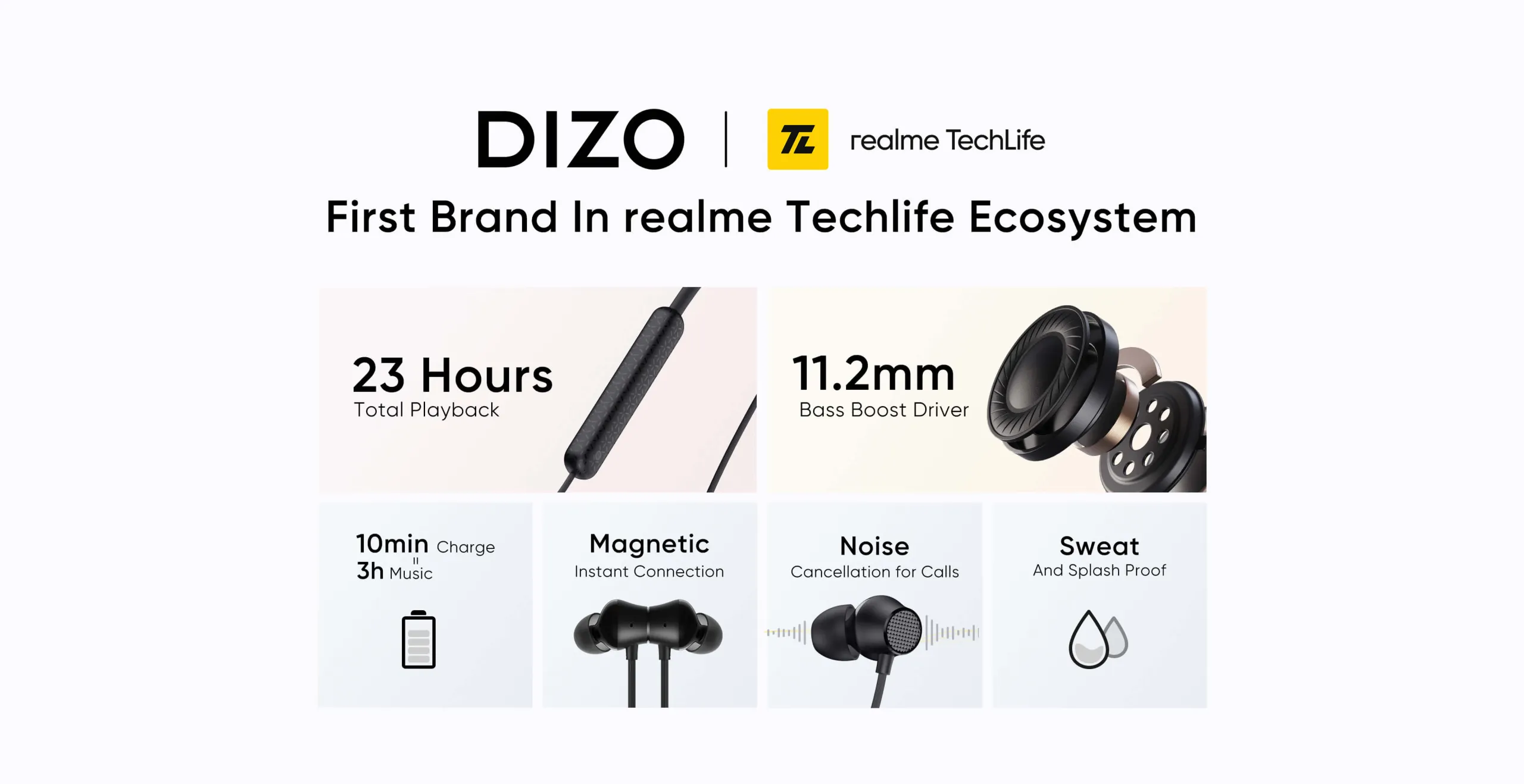 Realme DIZO Wireless Active Bluetooth Neckband Earphone