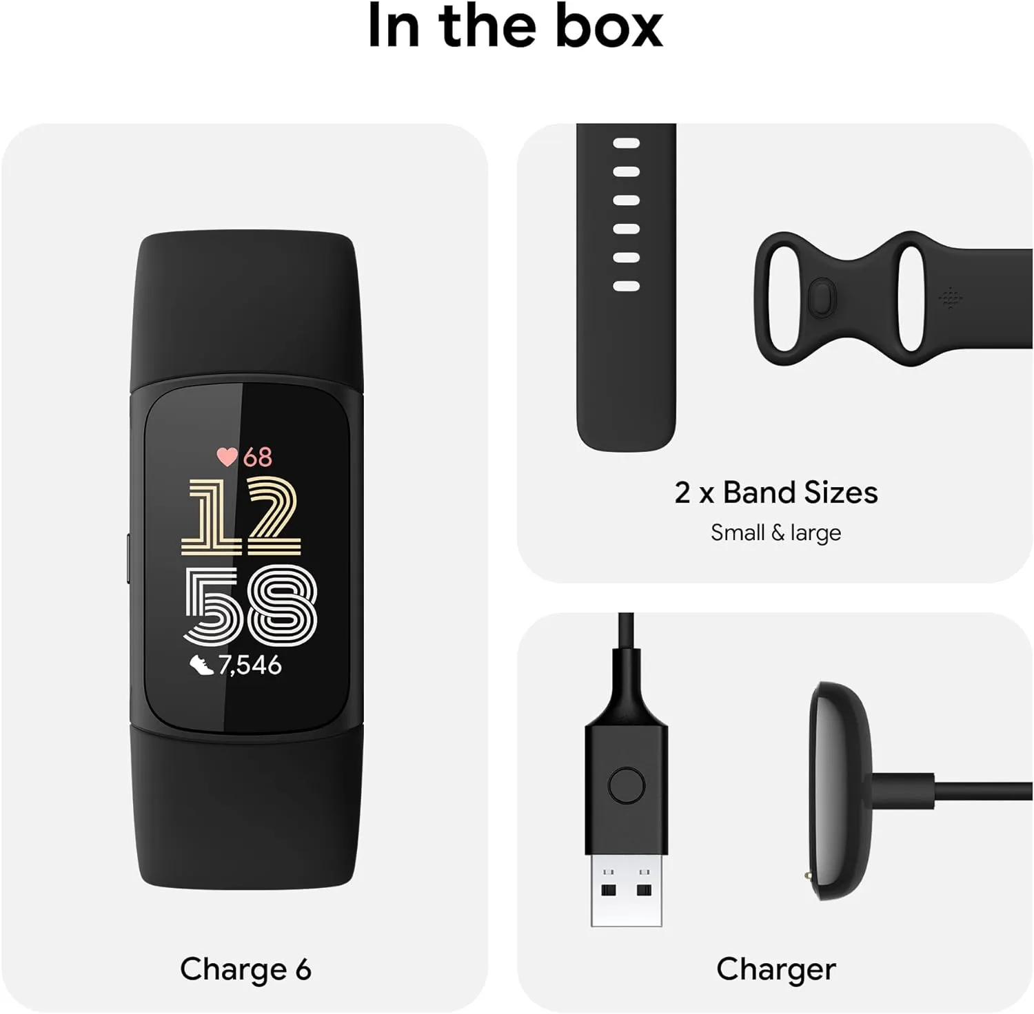 Fitbit Charge 6 Fitness Tracker with Google apps