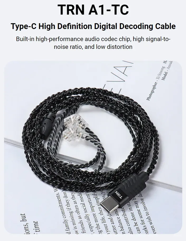 Trn A1 Type C Cable QDC Pin – Mic
