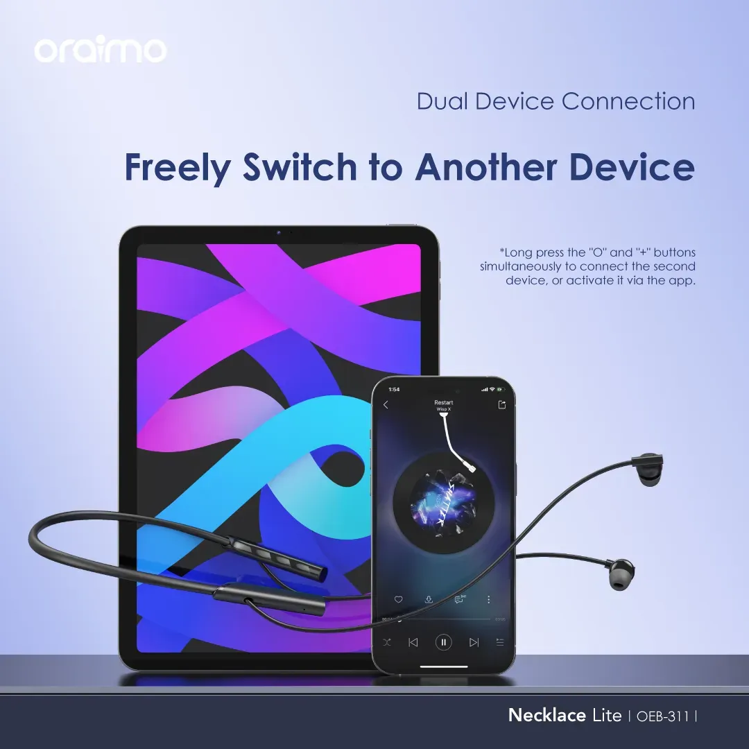 Oraimo OEB-311 Necklace Lite ENC Wireless Headphone
