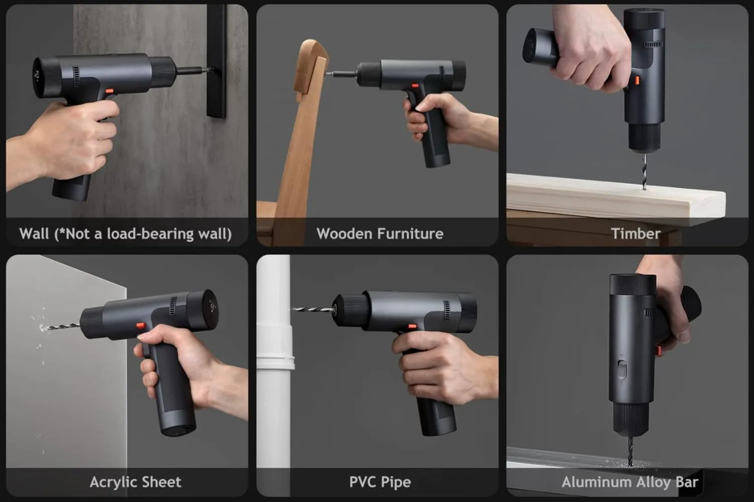 Xiaomi Mijia Type-C Brushless Cordless Electric Drill 2000mAh Smart Display Multi-function Screwdriver DIY Power Tool