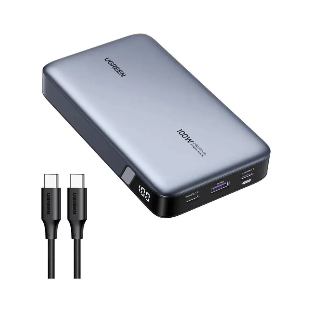 UGREEN 100W Power Bank 20000mAh Nexode Portable Charger USB C 3-Port PD UGREEN 100W Power Bank 20000mAh Nexode Portable Charger USB C 3-Port PD