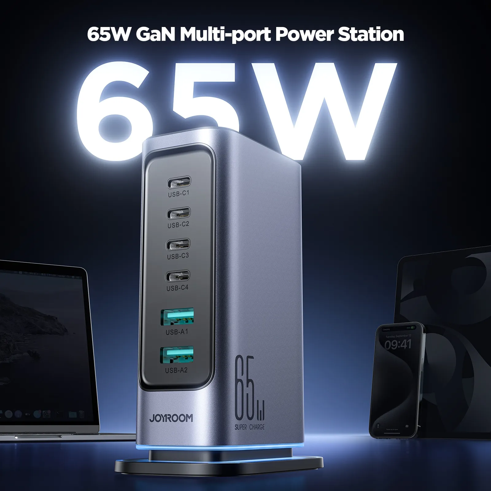 Joyroom JR-TCM02 6 in 1 65W Multi Port Charger