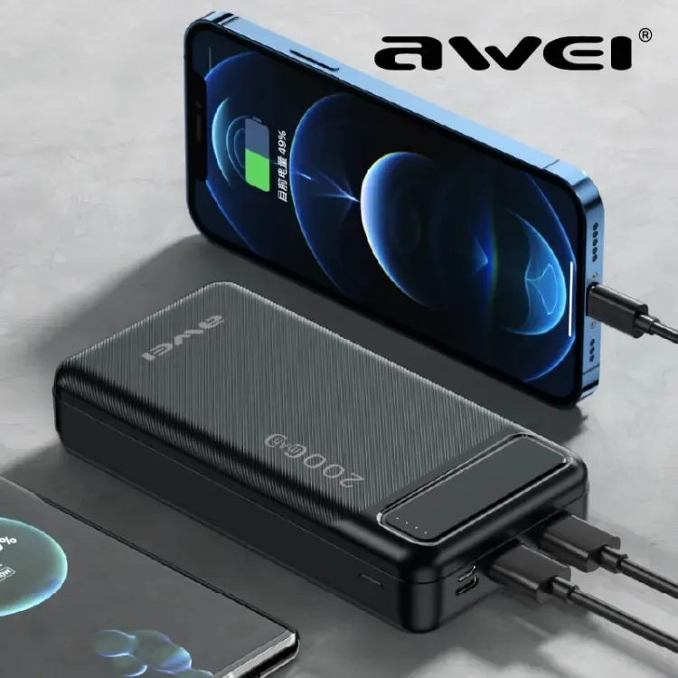 Awei P6K 2000mAh 18w Mini Portable Fast Charging Powerbank
