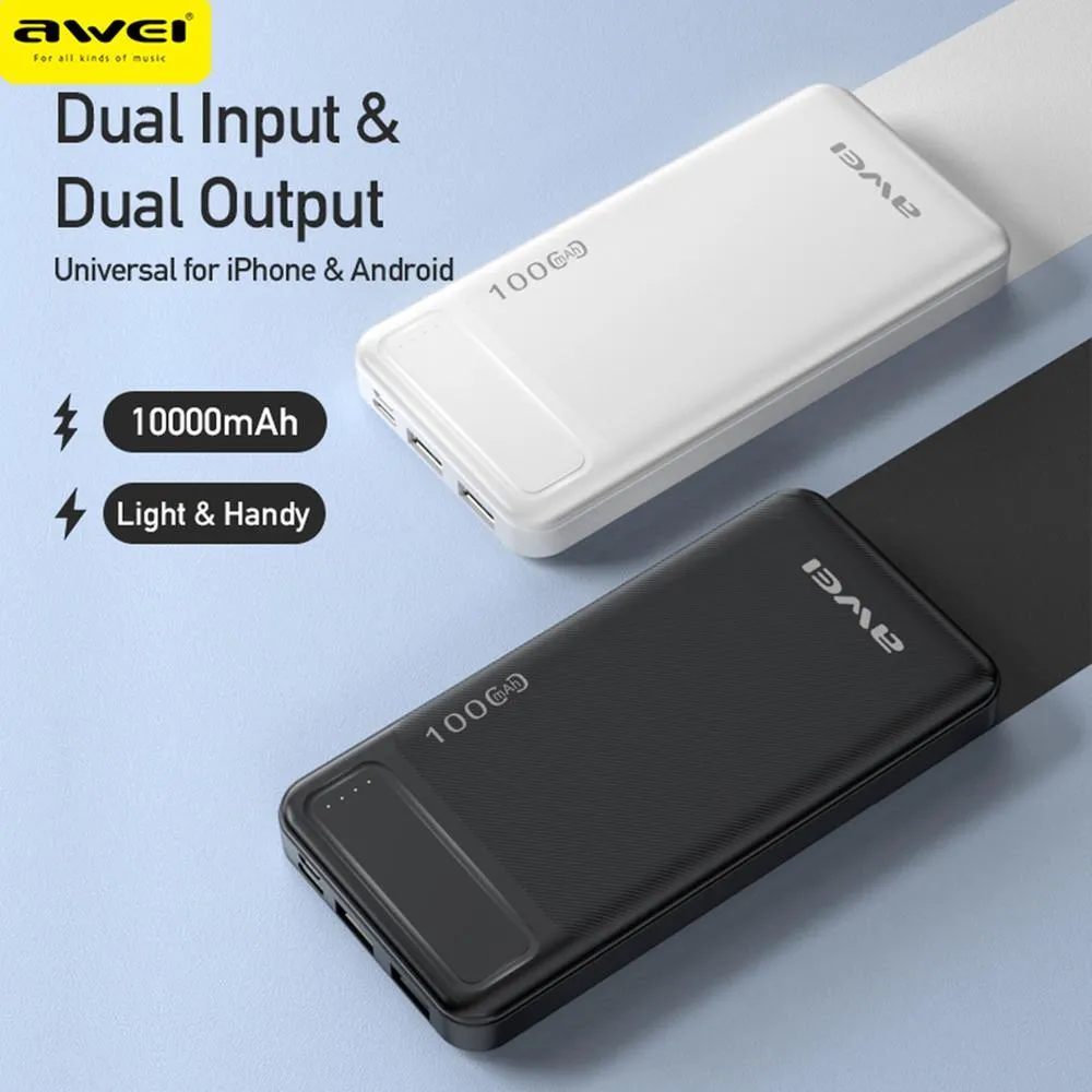 Awei P6K 2000mAh 18w Mini Portable Fast Charging Powerbank