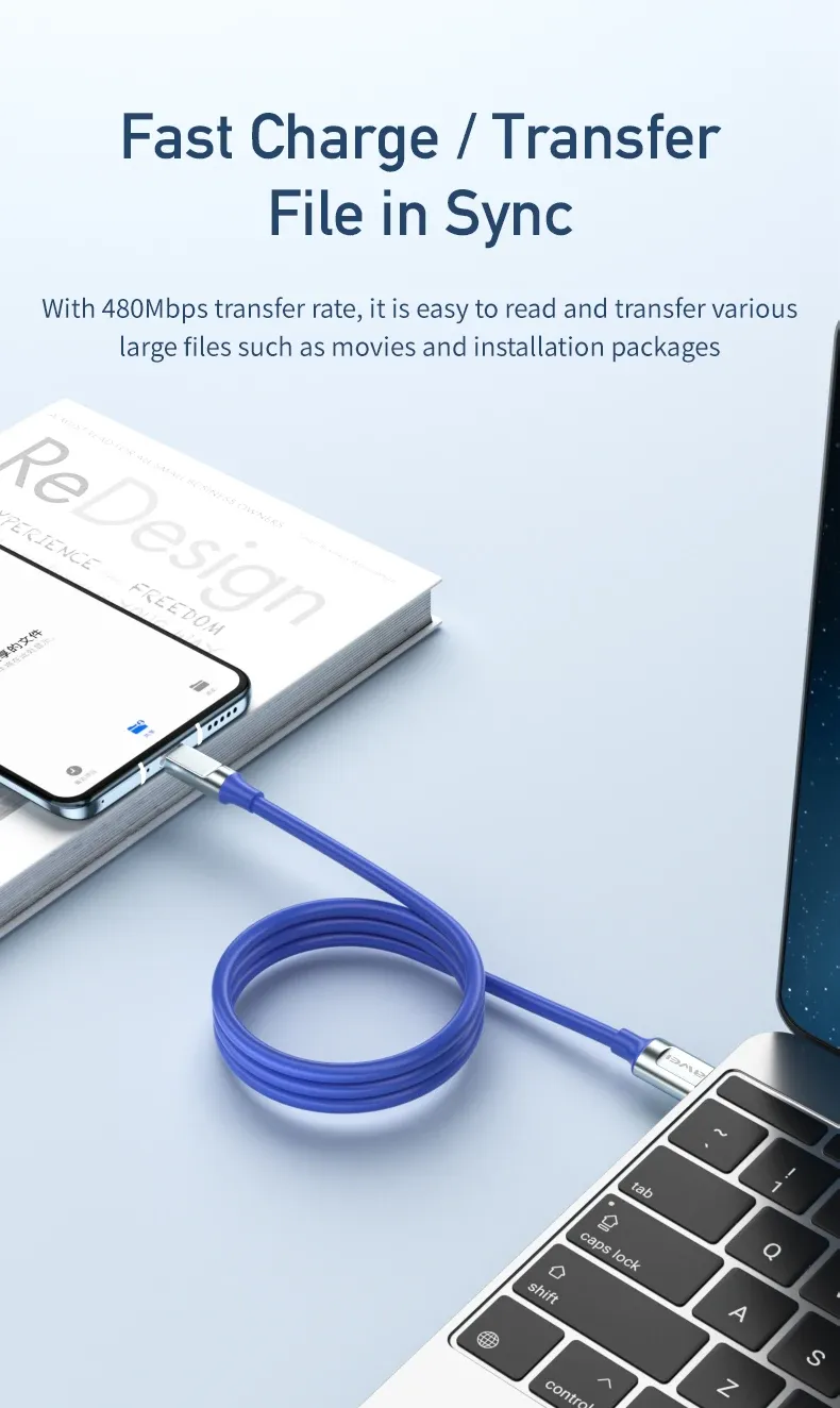 Awei CL-260L Smart Fast Charging Cable USB to Lighting