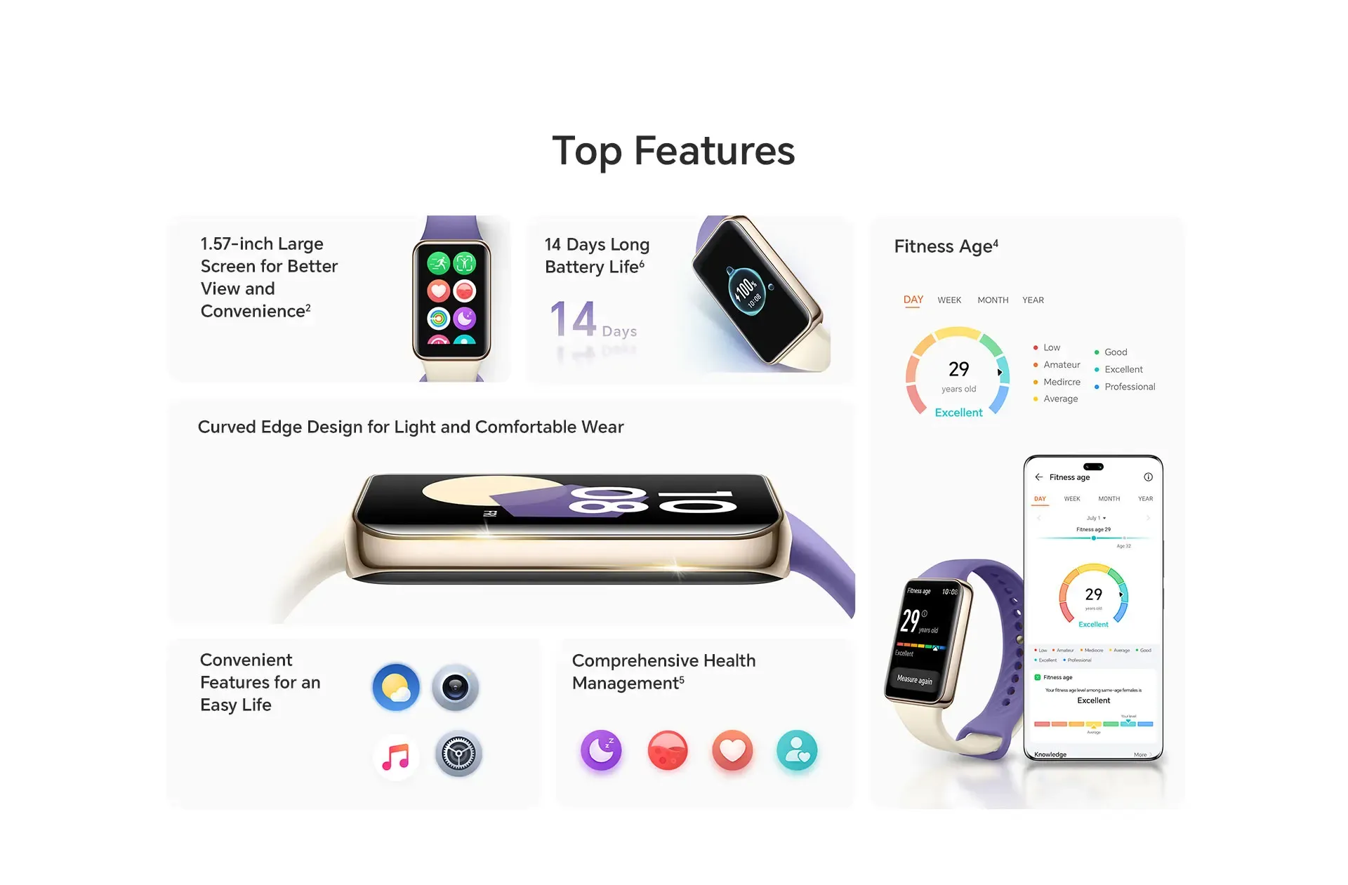 Honor Band 9 Smart Fitness Tracker 60hz Curved Display